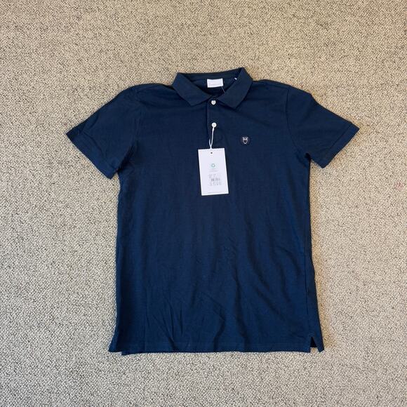 Knowledge Cotton Apparel ToKe Badge Polo Shirt US Men's M - Picture 2 of 9